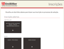 Tablet Screenshot of portal.uniritter.edu.br